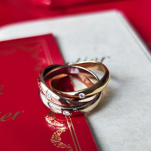 Cartier カルティエ トリニティ ダイヤモンド 18金 9号