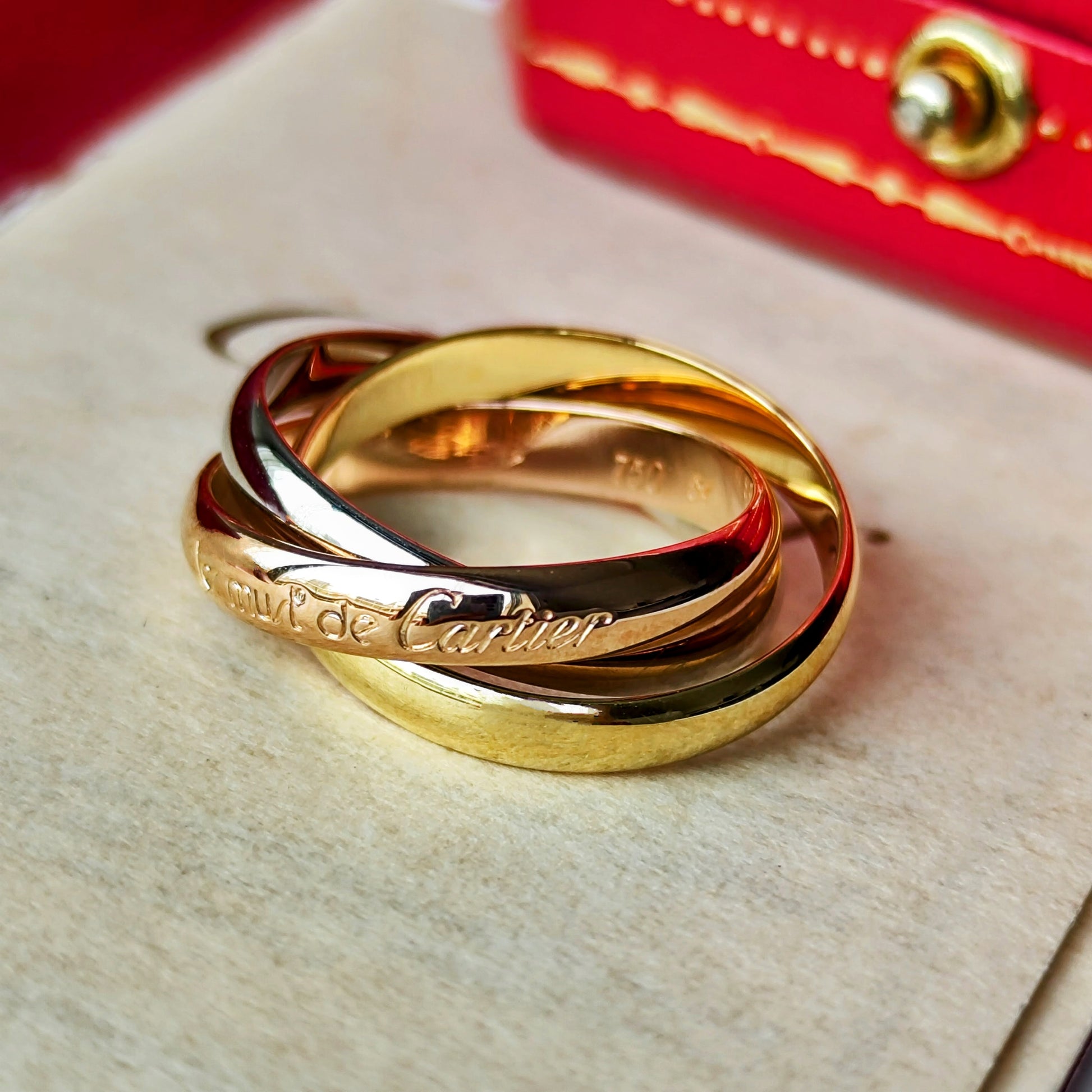 Cartier カルティエ トリニティ スリーカラー リング 54
