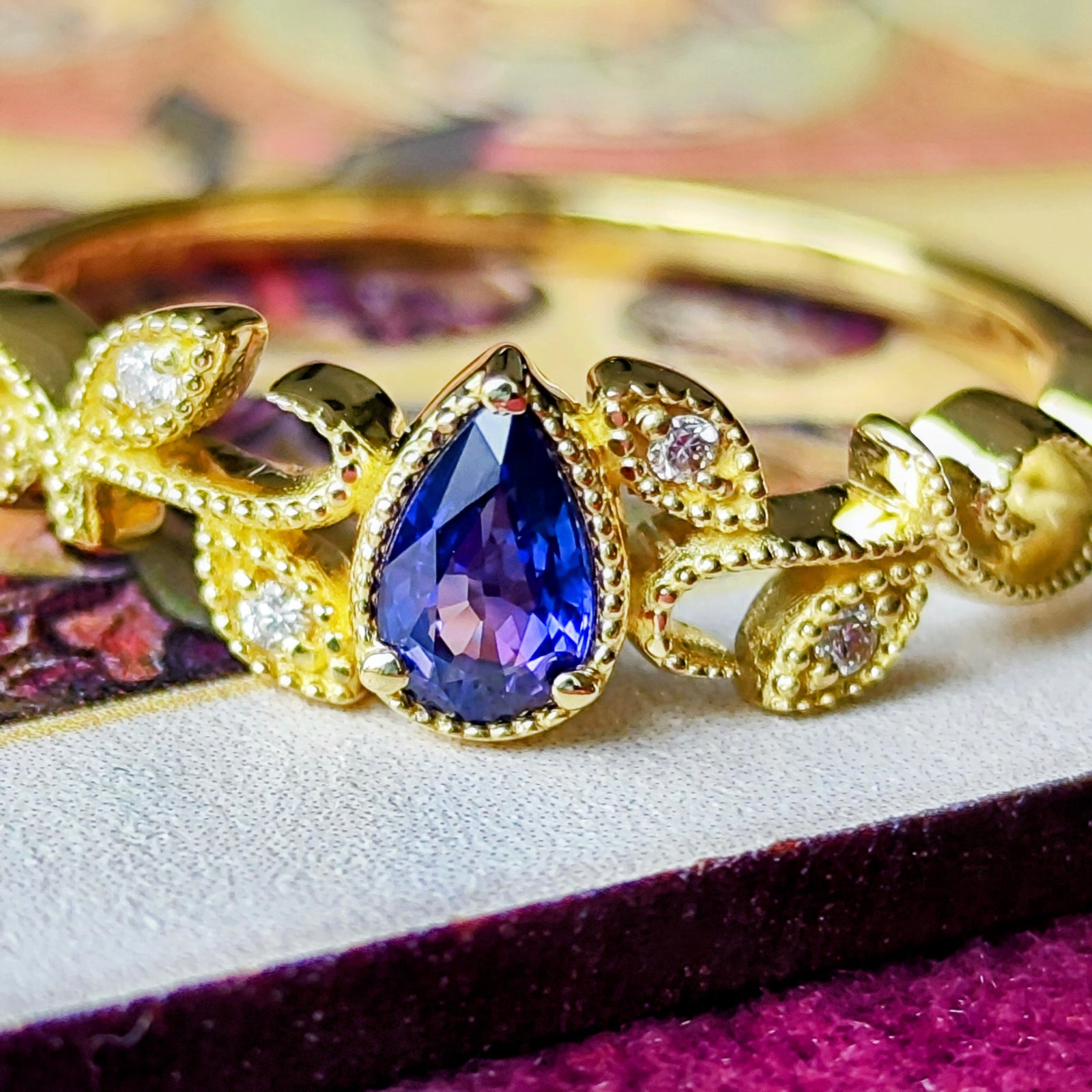 天然バイカラーサファイア 天然ダイヤモンド リング – Mico宝飾店