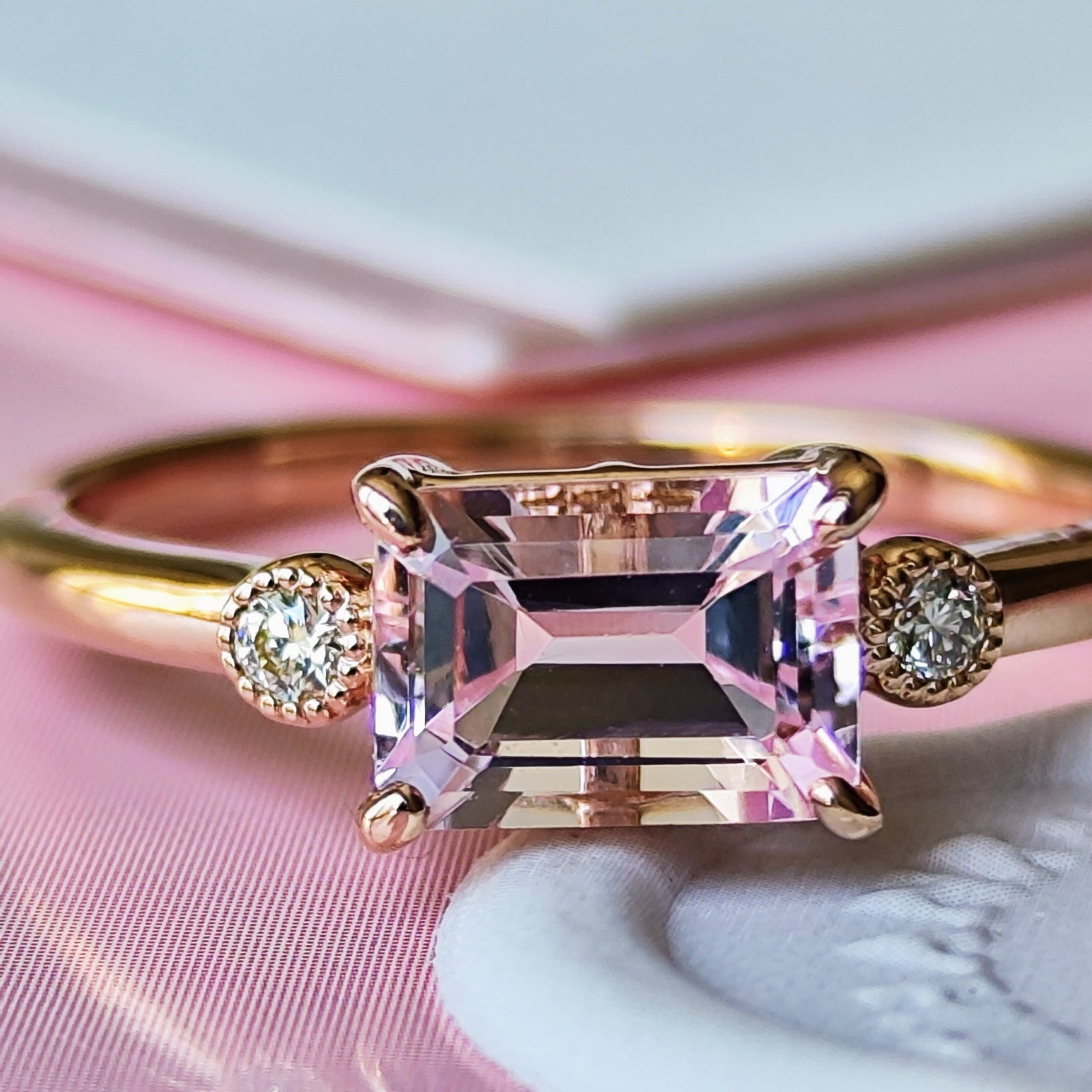 【新品】K10 リング 天然モルガナイト 天然ダイヤモンド 15号 天然モルガナイト 天然ダイヤモンド リング – Mico宝飾店