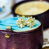 天然ダイヤモンド マーキスカット 18金ピアス