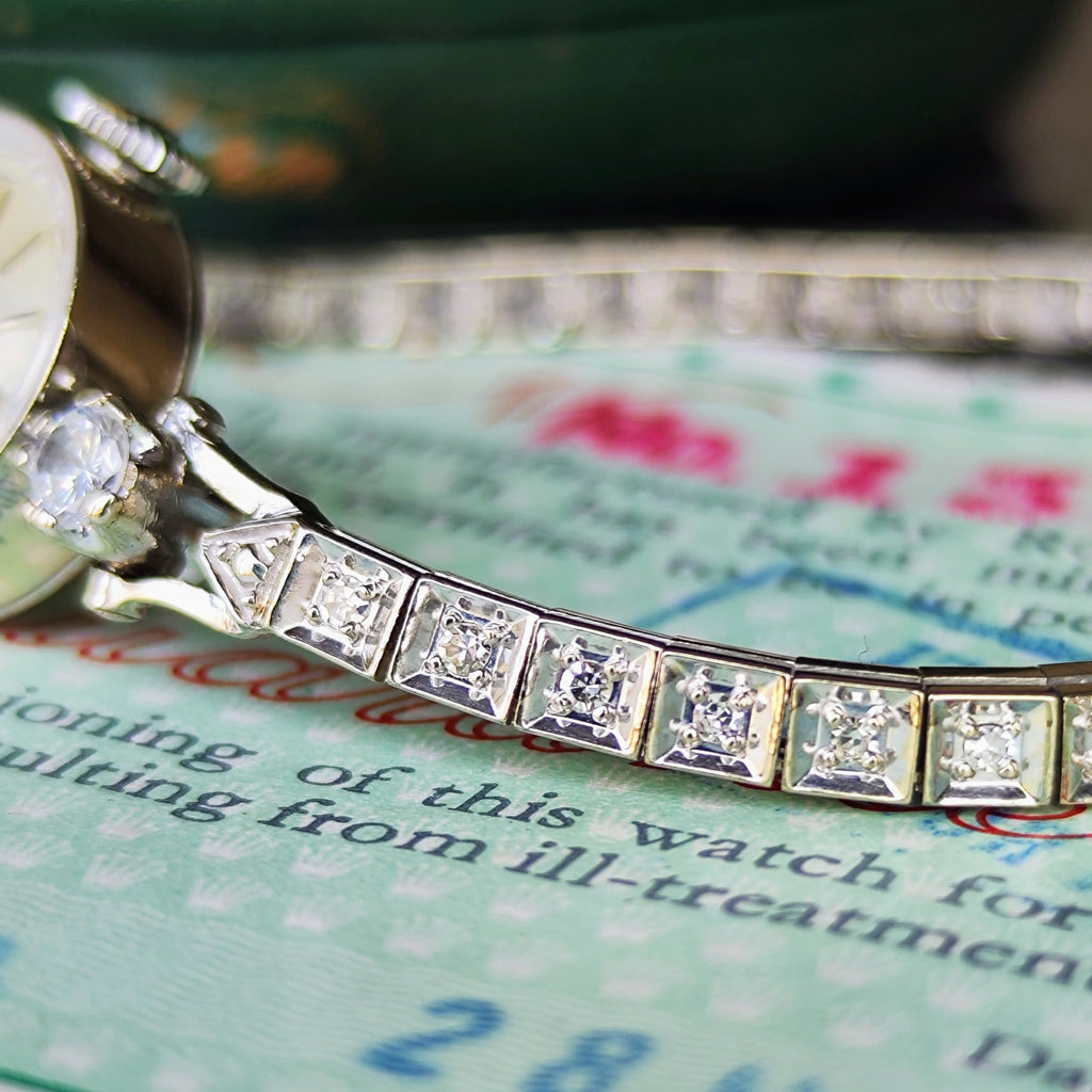 【OH済み】ROLEX ロレックス ダイヤモンド 14金無垢 ジュエリーウォッチ 手巻き