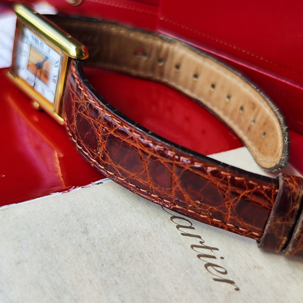 Cartier カルティエ マストタンク LMトリニティミラー文字盤 クォーツ腕時計