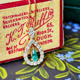 【ブラジル産 非加熱】天然パライバトルマリン 天然ダイヤモンド ネックレス