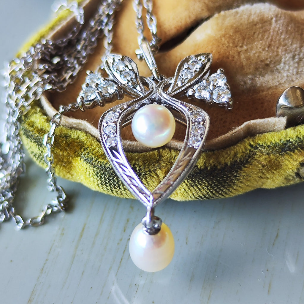 MIKIMOTO ミキモト あこや 淡水真珠 プラチナネックレス
