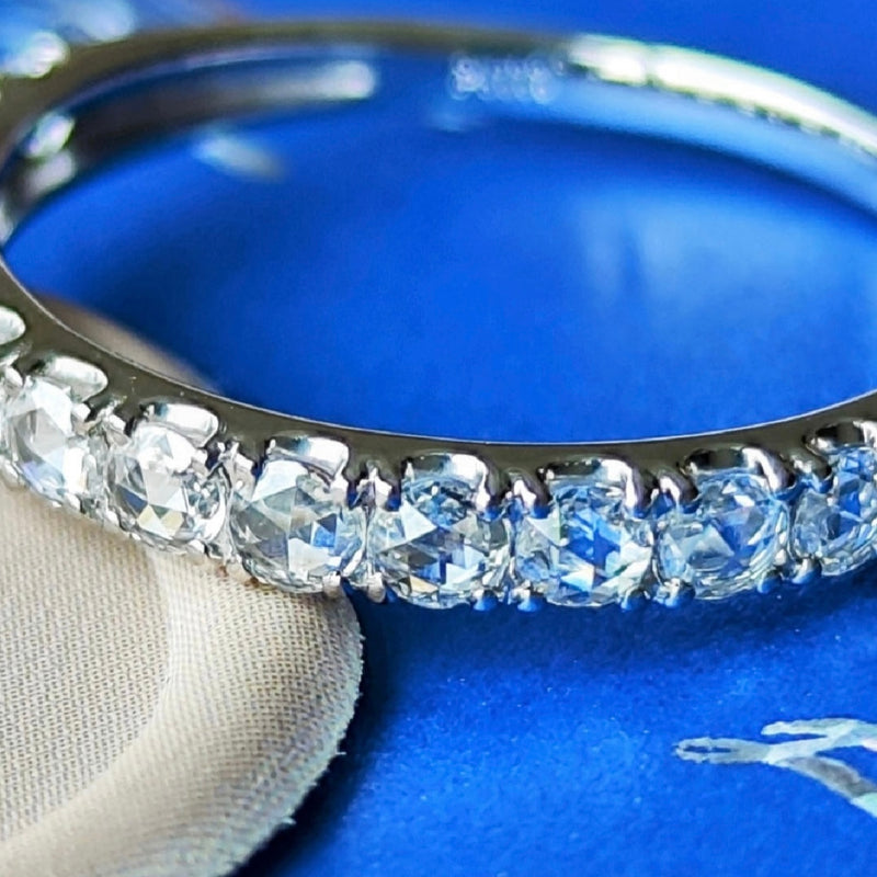 【ローズカット】天然ダイヤモンド プラチナリング