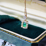 天然エメラルド 天然ダイヤモンド ネックレス