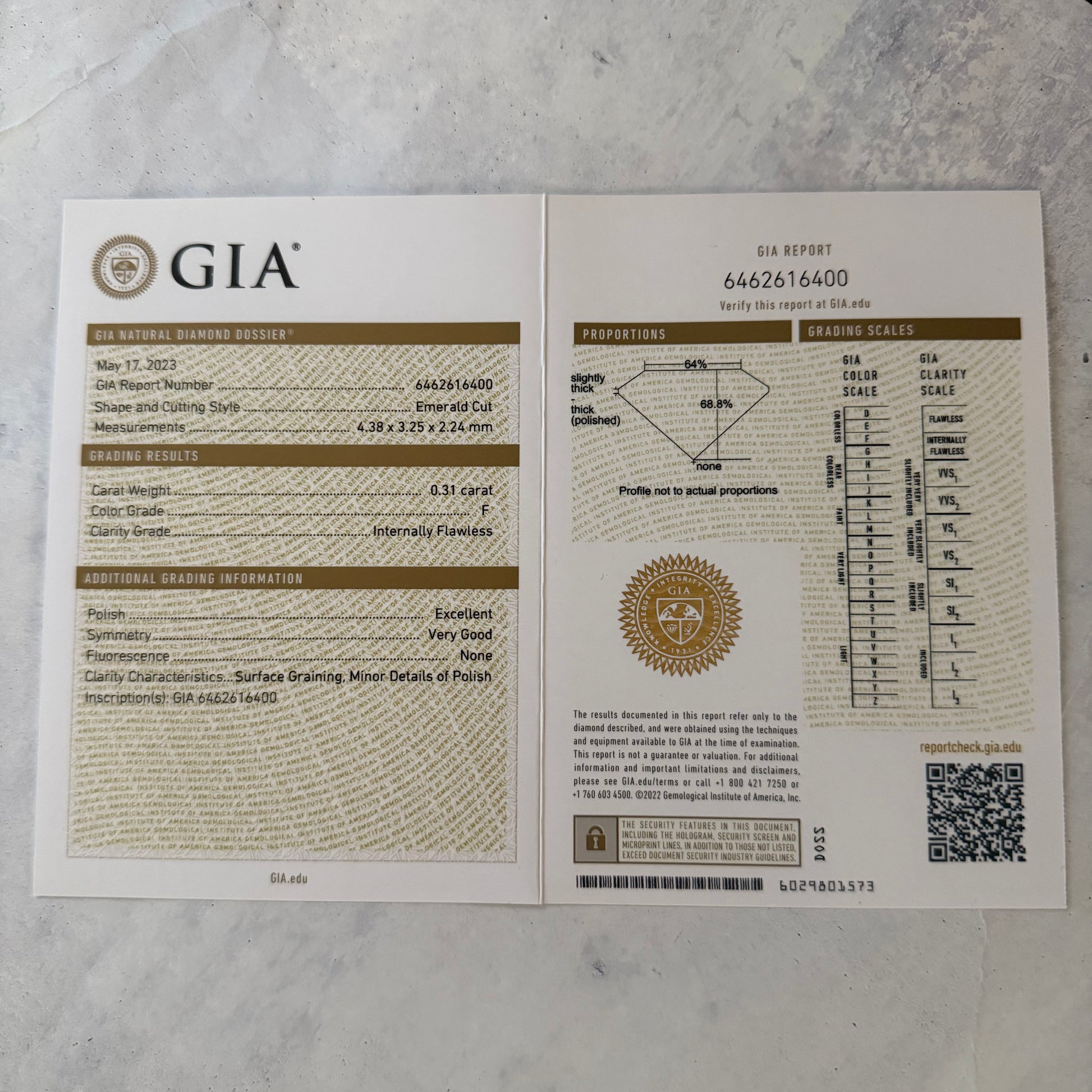 【インターナリーフローレス】天然ダイヤモンド 0.31ct Fカラー ネックレス GIA