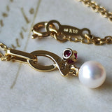MIKIMOTO ミキモト あこや真珠 天然ルビー ネックレス