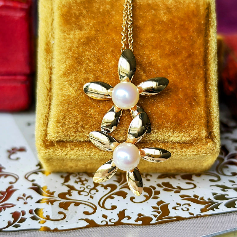 TASAKI 田崎真珠 あこや真珠 フラワー ペンダントトップ