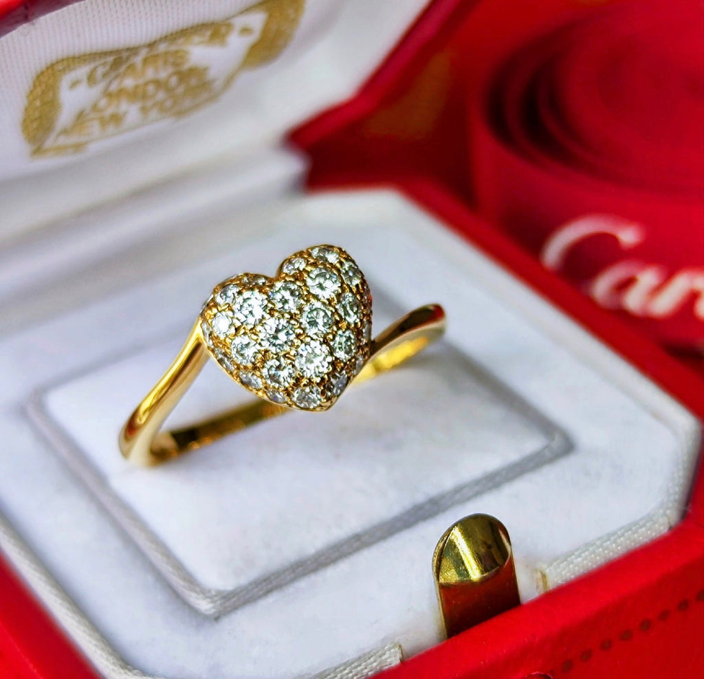 Cartier カルティエ ハートシェイプウィズ 18YG 51
