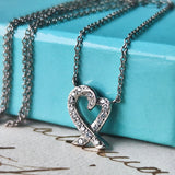 TIFFANY &Co ティファニー ラビングハート ダイヤモンド プラチナ ネックレス