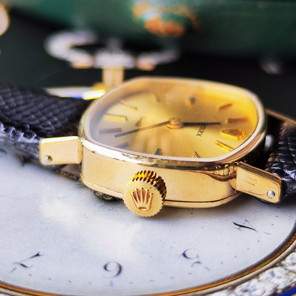【OH済み】ROLEX ロレックス Orchid オーキッド 金無垢 σシグマ文字盤 手巻き腕時計