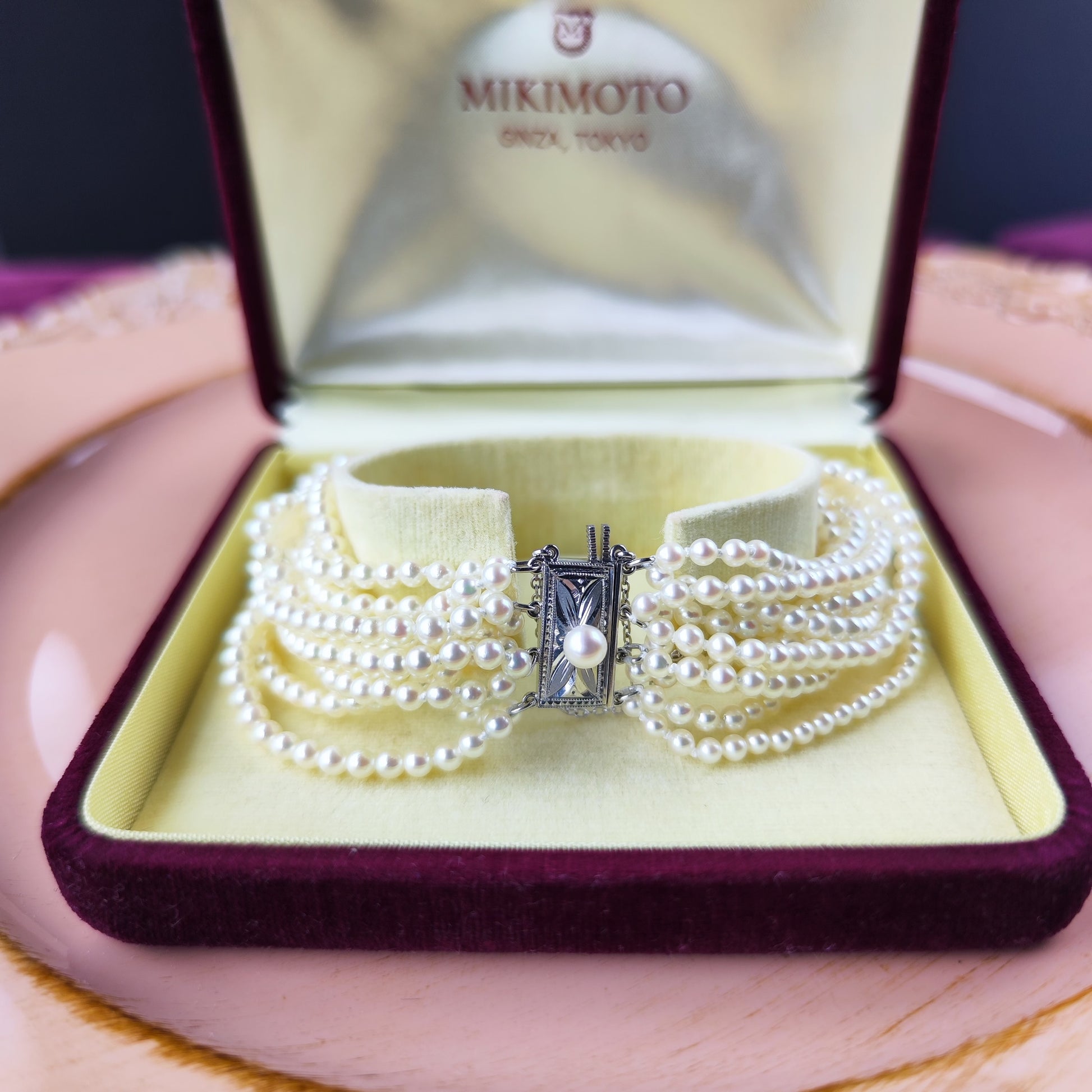 MIKIMOTO ミキモト あこやベビーパール ヴィンテージブレスレット 14金