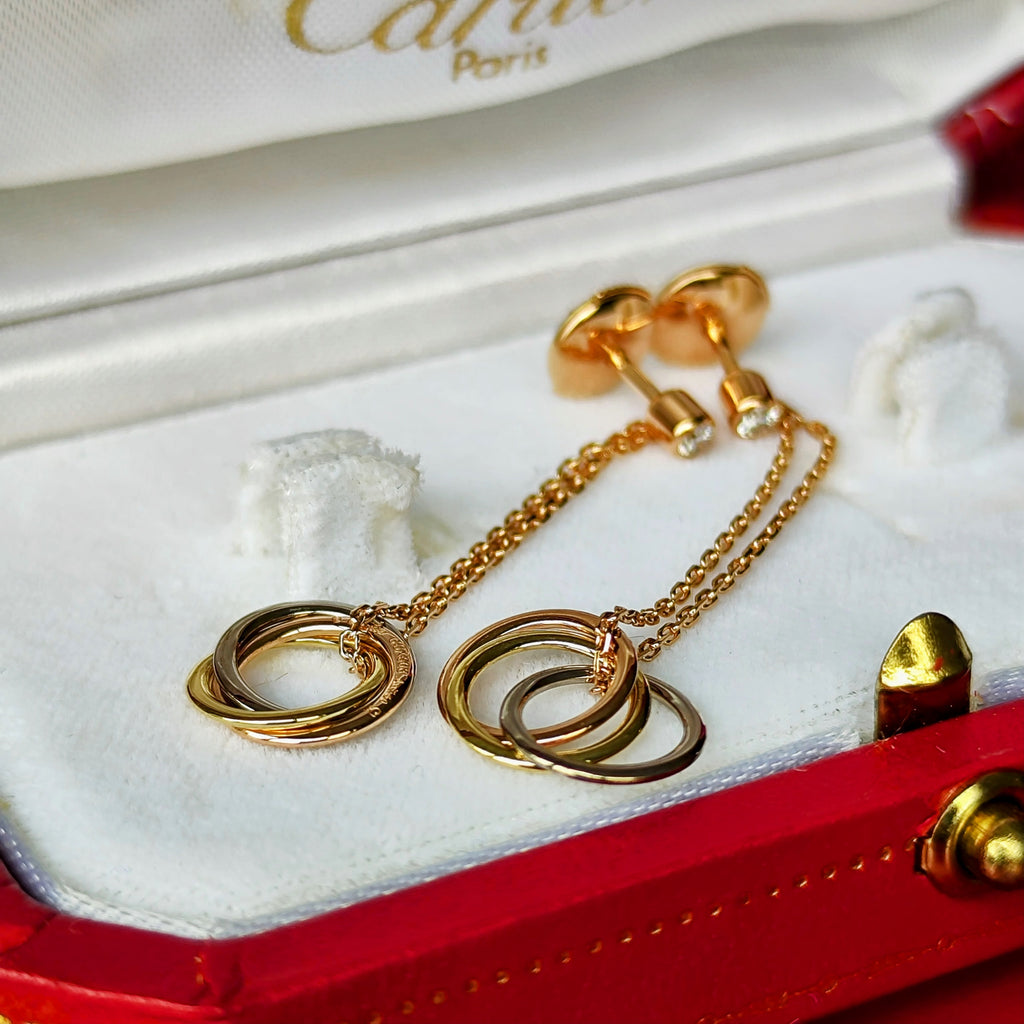 Cartier カルティエ スィートトリニティピアス ダイヤモンド 18金