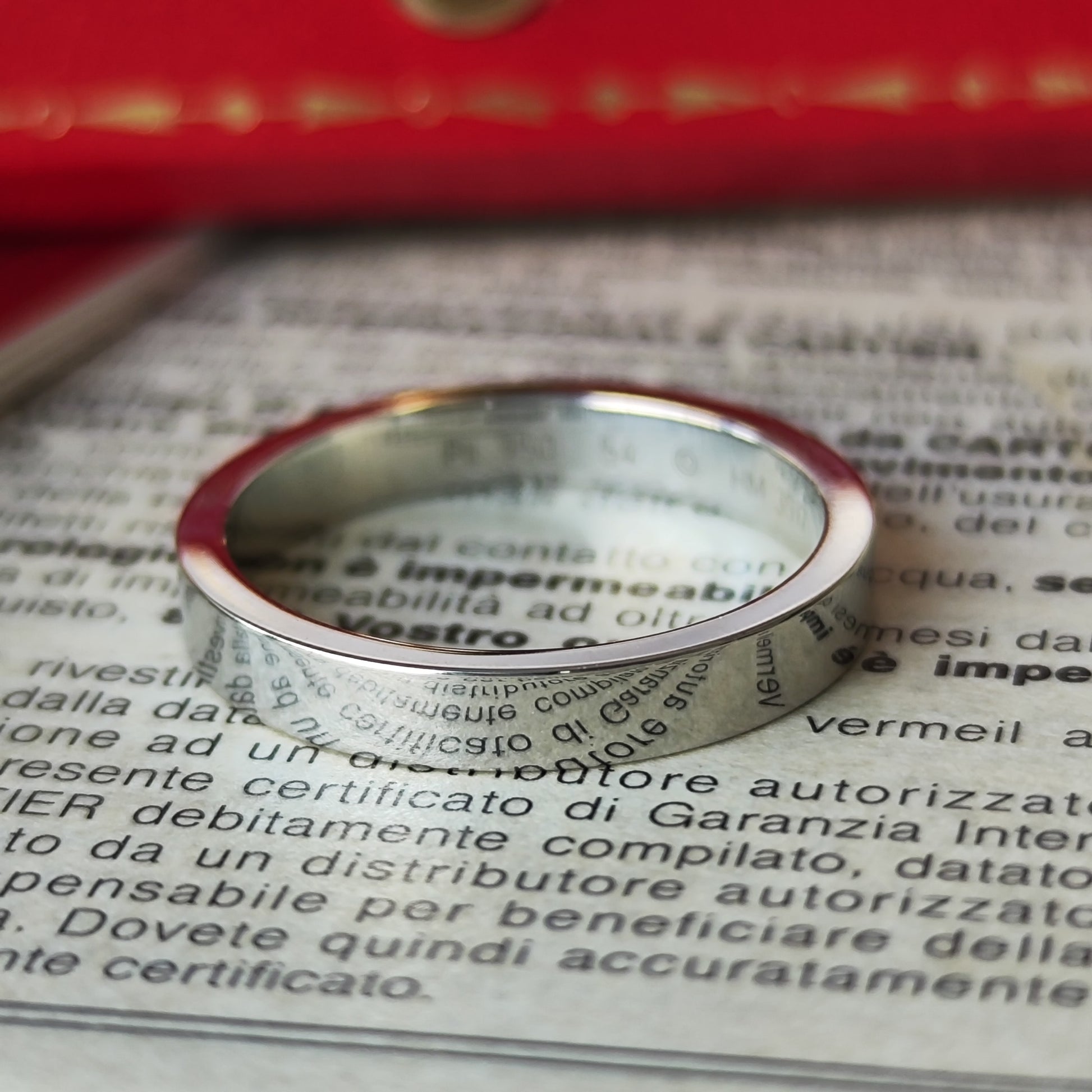 Cartier カルティエ Cドゥ エングレーブドリング プラチナ 54