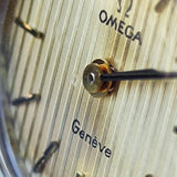 【OH済み】OMEGA オメガ Geneve ジュネーヴ ストライプ文字盤 手巻き腕時計