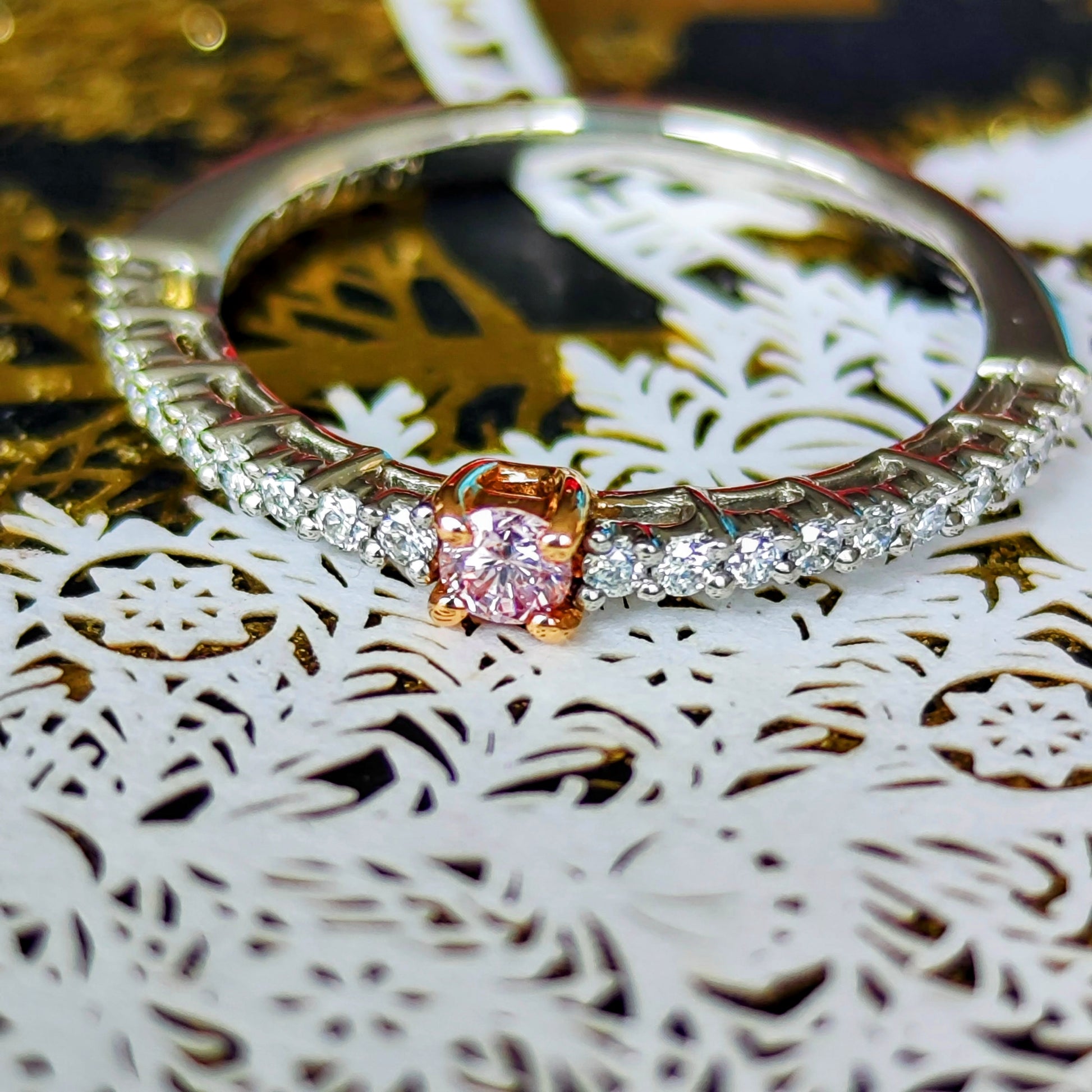 【ピンクダイヤ】FANCY PURPLISH PINK 0.073ct VS2