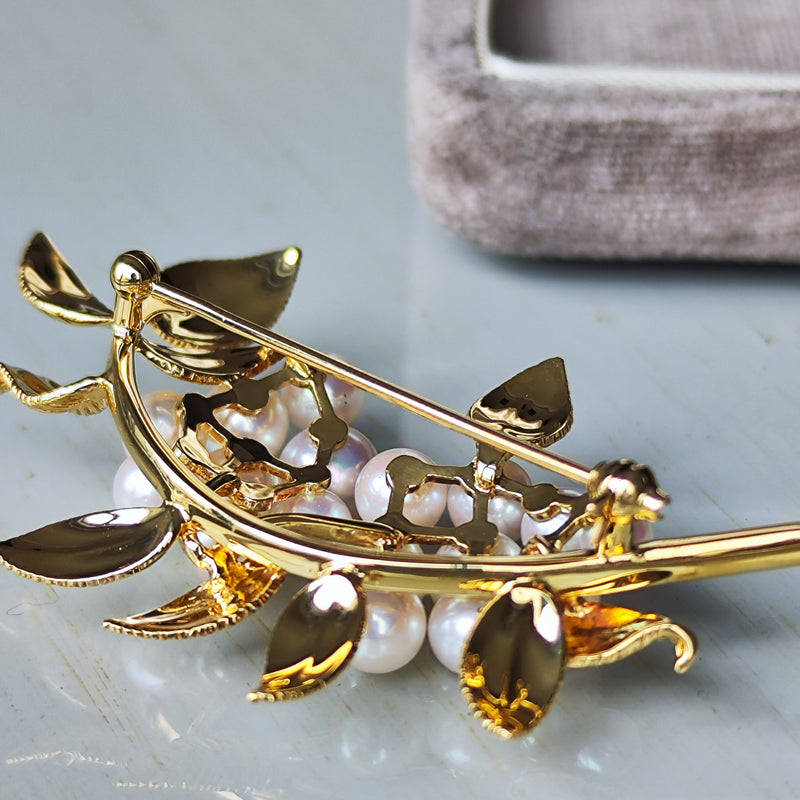 MIKIMOTO ミキモト あこや真珠 ブローチ