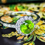 【大粒 1.12ct】天然デマントイドガーネット 天然ダイヤモンド リング