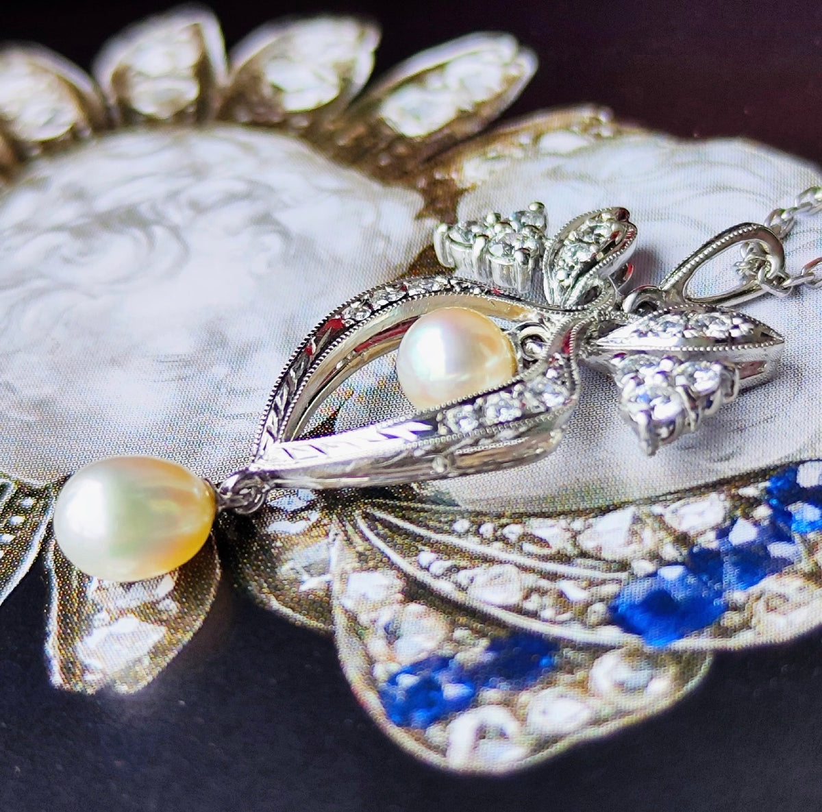 MIKIMOTO ミキモト あこや 淡水真珠 プラチナネックレス