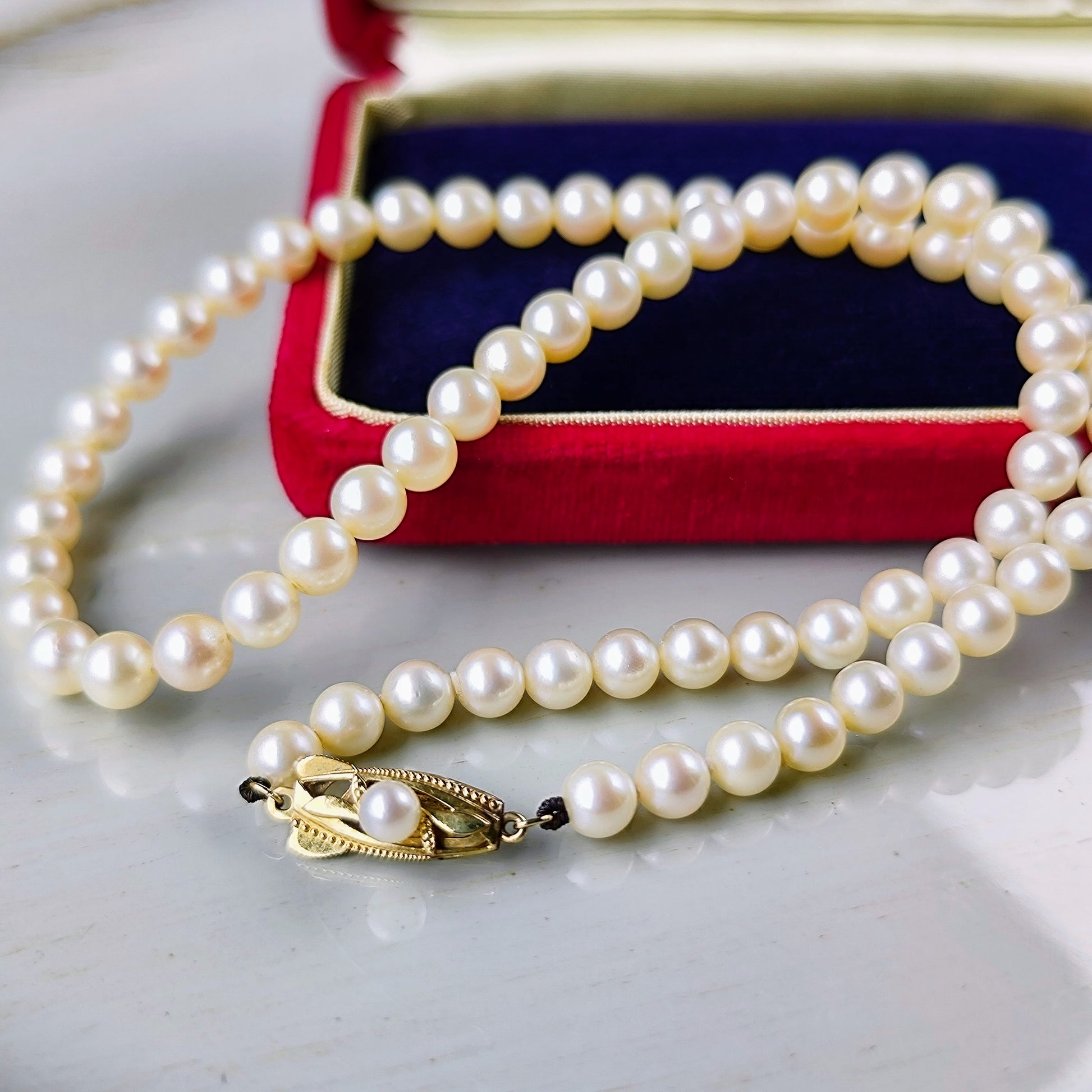 【貴重】MIKIMOTO ミキモト グラデーションネックレス 14金 御木本真珠店 オールドミキモト