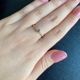 天然アレキサンドライト 天然ダイヤモンド リング