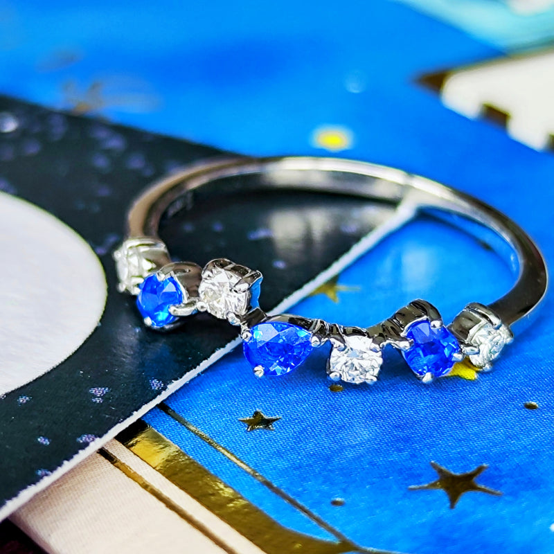 天然アウイナイト 天然ダイヤモンド プラチナリング