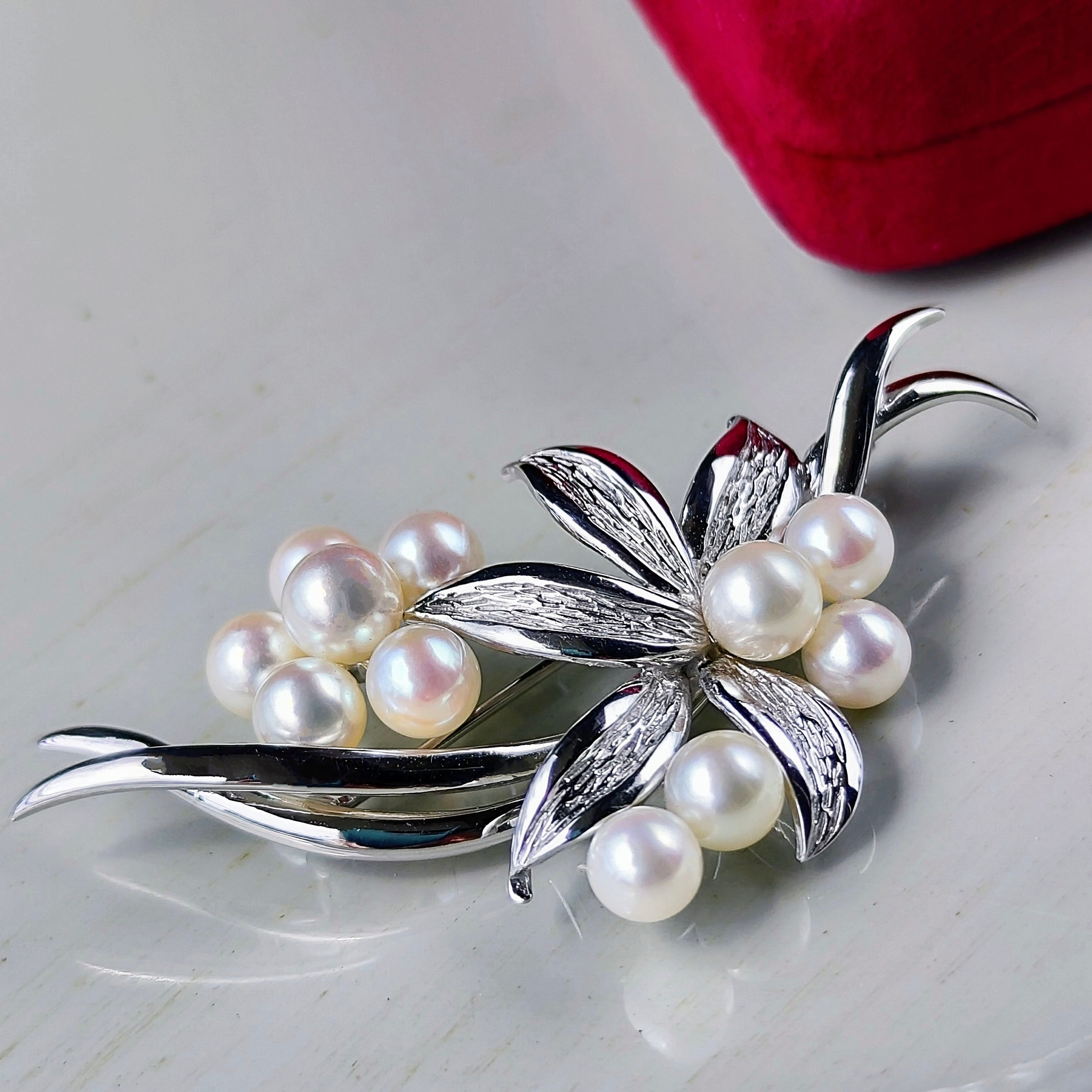 御木本真珠店 】MIKIMOTO ミキモト あこや真珠 ヴィンテージブローチ