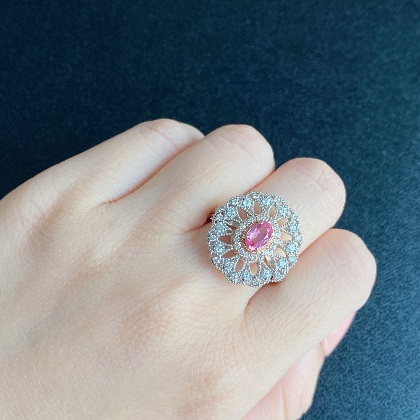 再出品】天然パパラチアサファイア 天然ダイヤモンド リング – Mico宝飾店