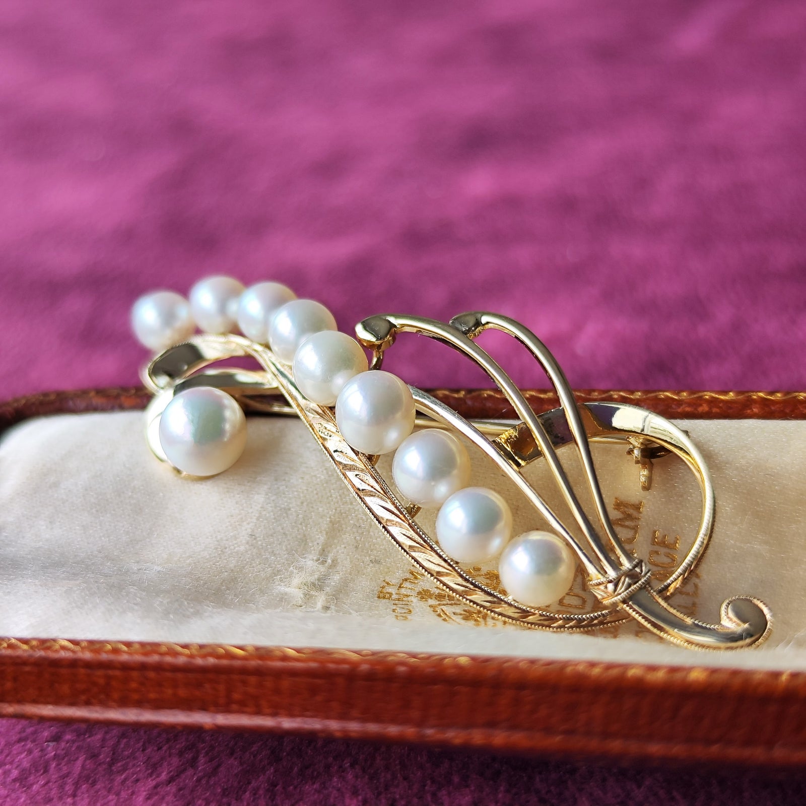 新品同様♡MIKIMOTO♡ミキモト♡絶品アコヤ真珠♡リボンブローチ