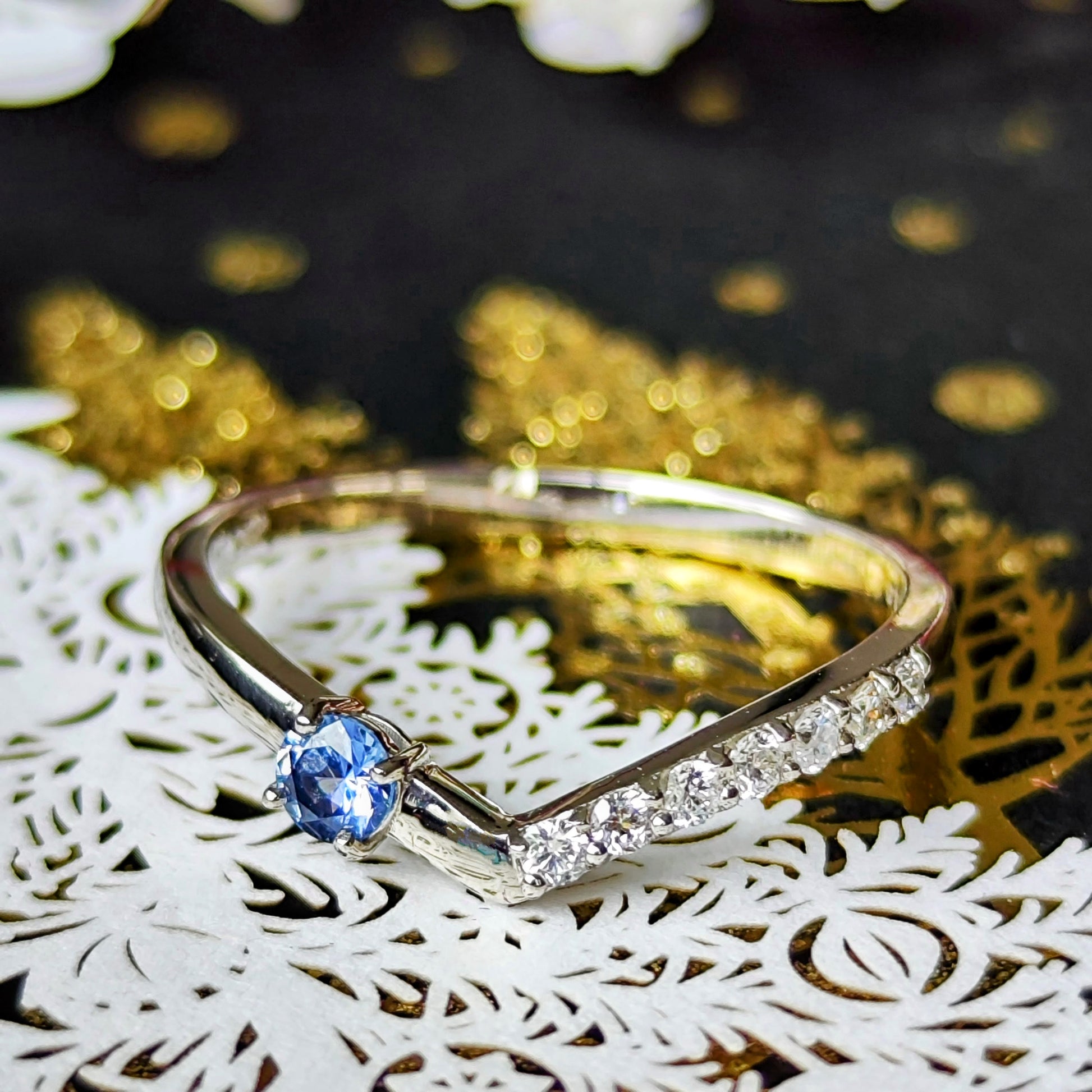 【幻のサファイア ヨーゴ渓谷】天然サファイア 天然ダイヤモンド リング 非加熱