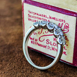 【三越百貨店】天然ダイヤモンド 1.0ct ヴィンテージリング 一文字