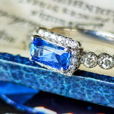 天然サファイア 1.13ct 天然ダイヤモンド リング