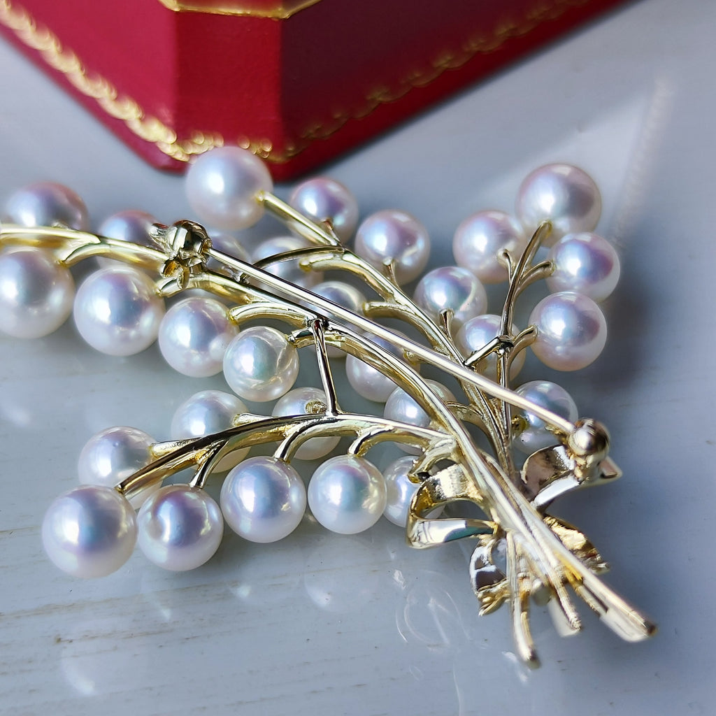 MIKIMOTO ミキモト あこや真珠 ヴィンテージブローチ
