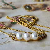 MIKIMOTO ミキモト あこや真珠 天然ダイヤモンド ネックレス