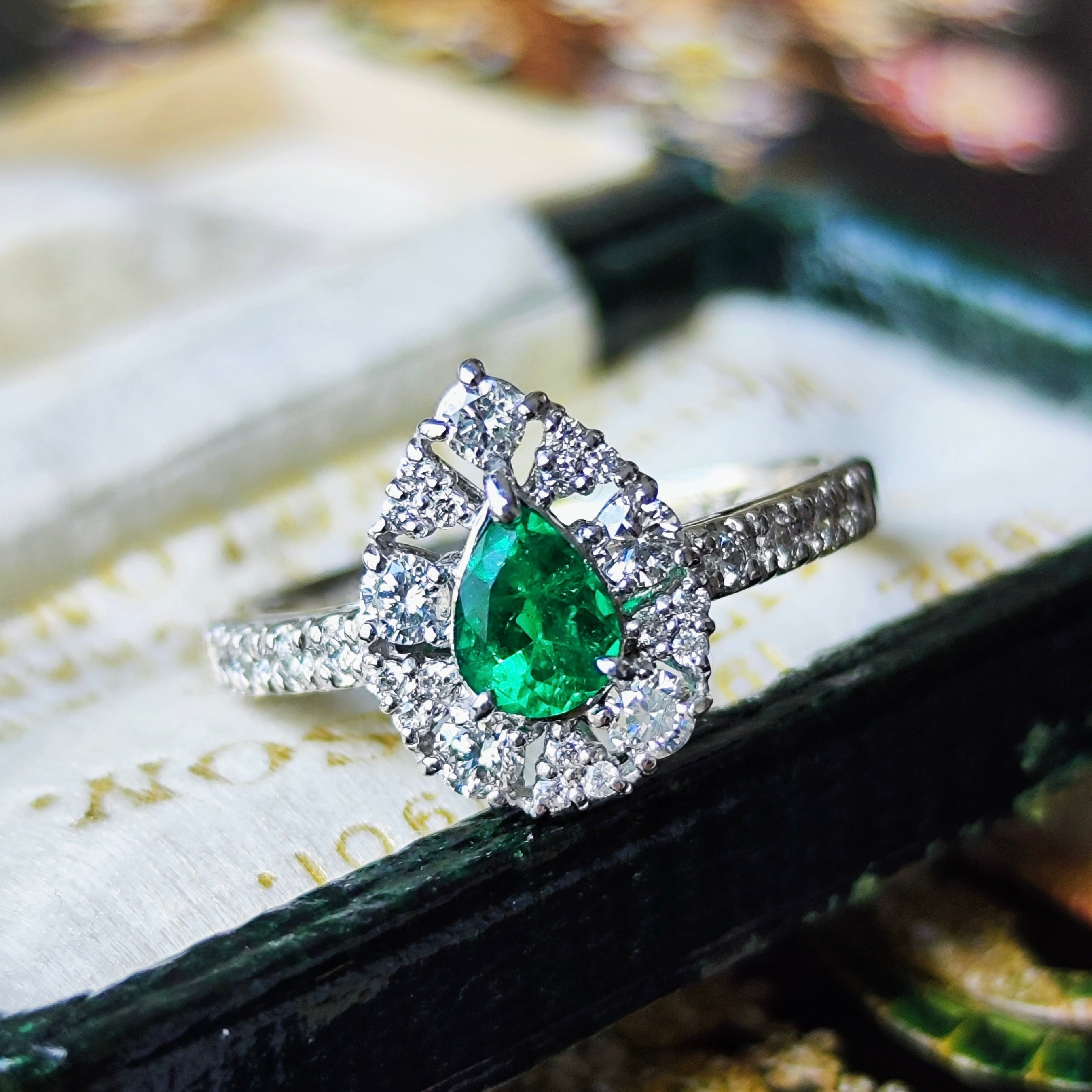 ＊925 天然エメラルド&ダイヤモンドリングemerald diamond 天然エメラルド 天然ダイヤモンド リング – Mico宝飾店