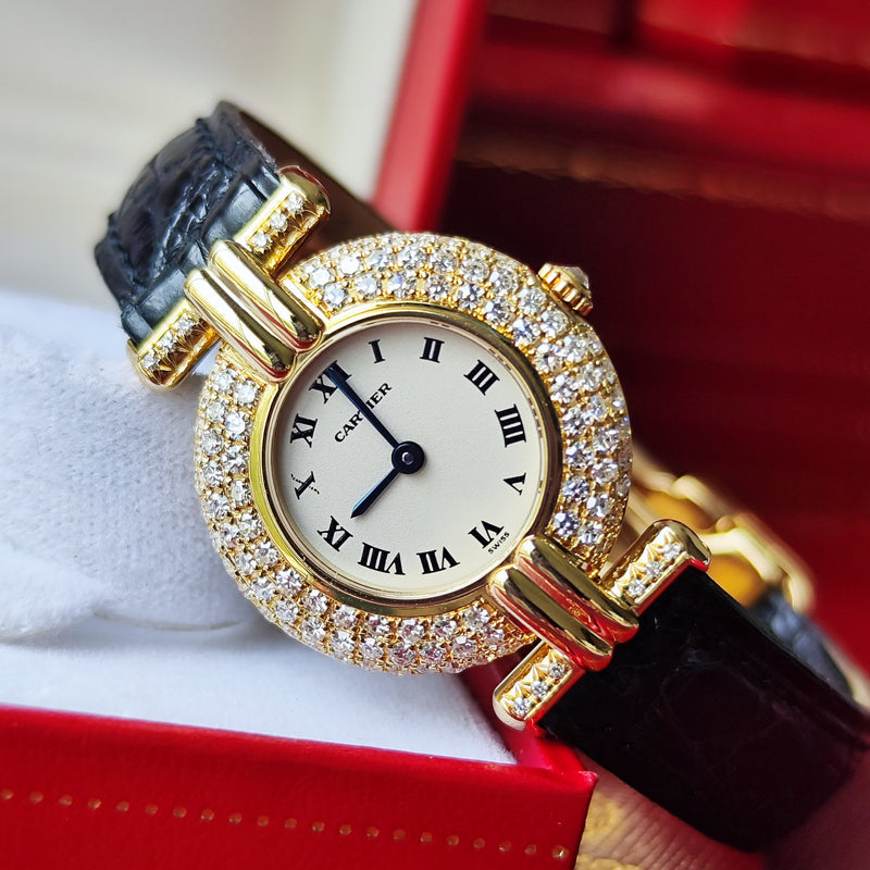【コンプリートサービス済み】Cartier
カルティエ コリゼ 18金無垢 純正ダイヤモンド クォーツ腕時計