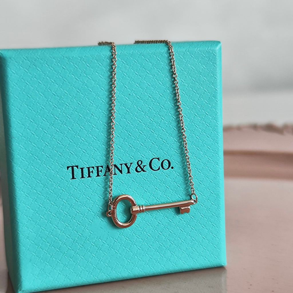 TIFFANY &Co ティファニー オーバルキーネックレス 18金PG