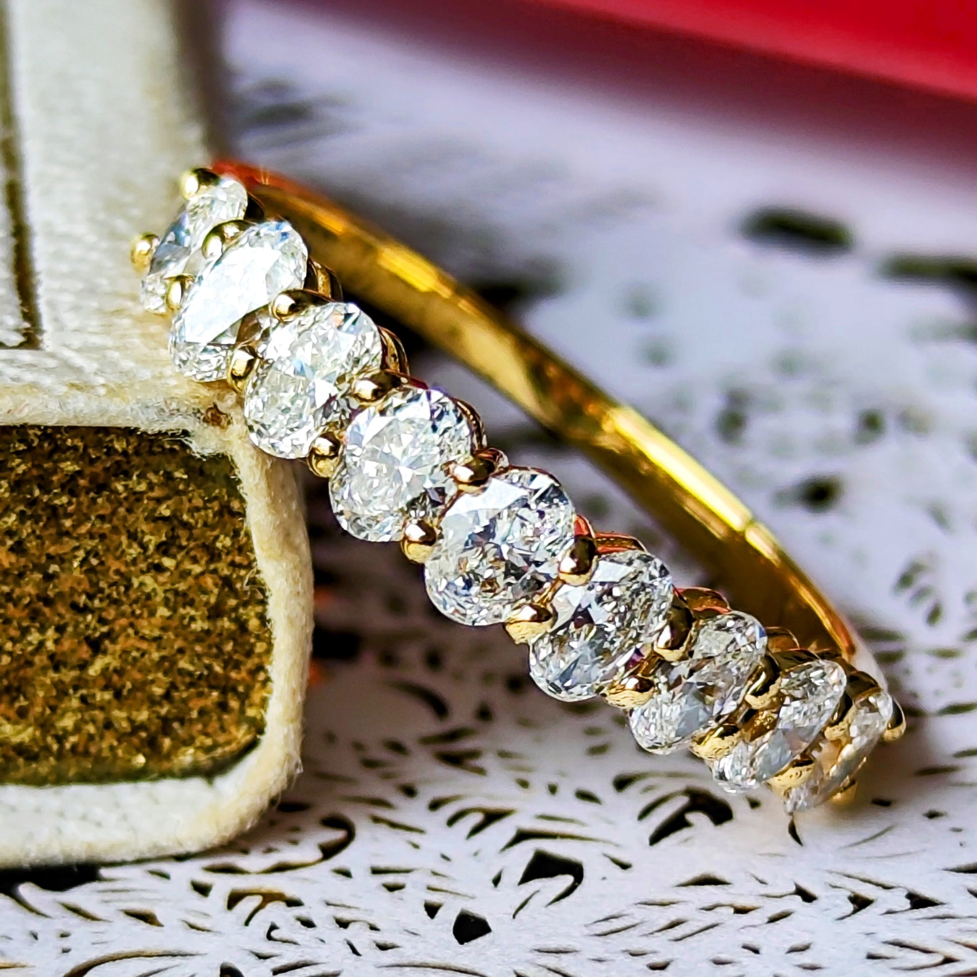 天然ダイヤモンド オーバルカット 0.83ct 18金リング