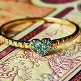 天然パライバトルマリン ハートモチーフ リング