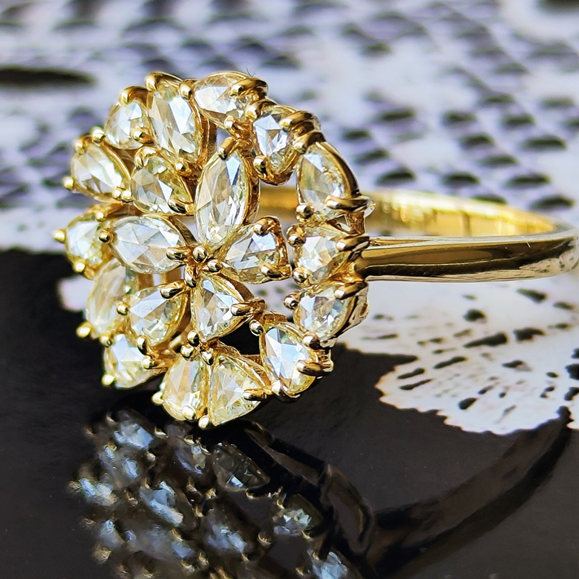 【お値下げ】ローズカット 天然ダイヤモンド 1.03ct リング