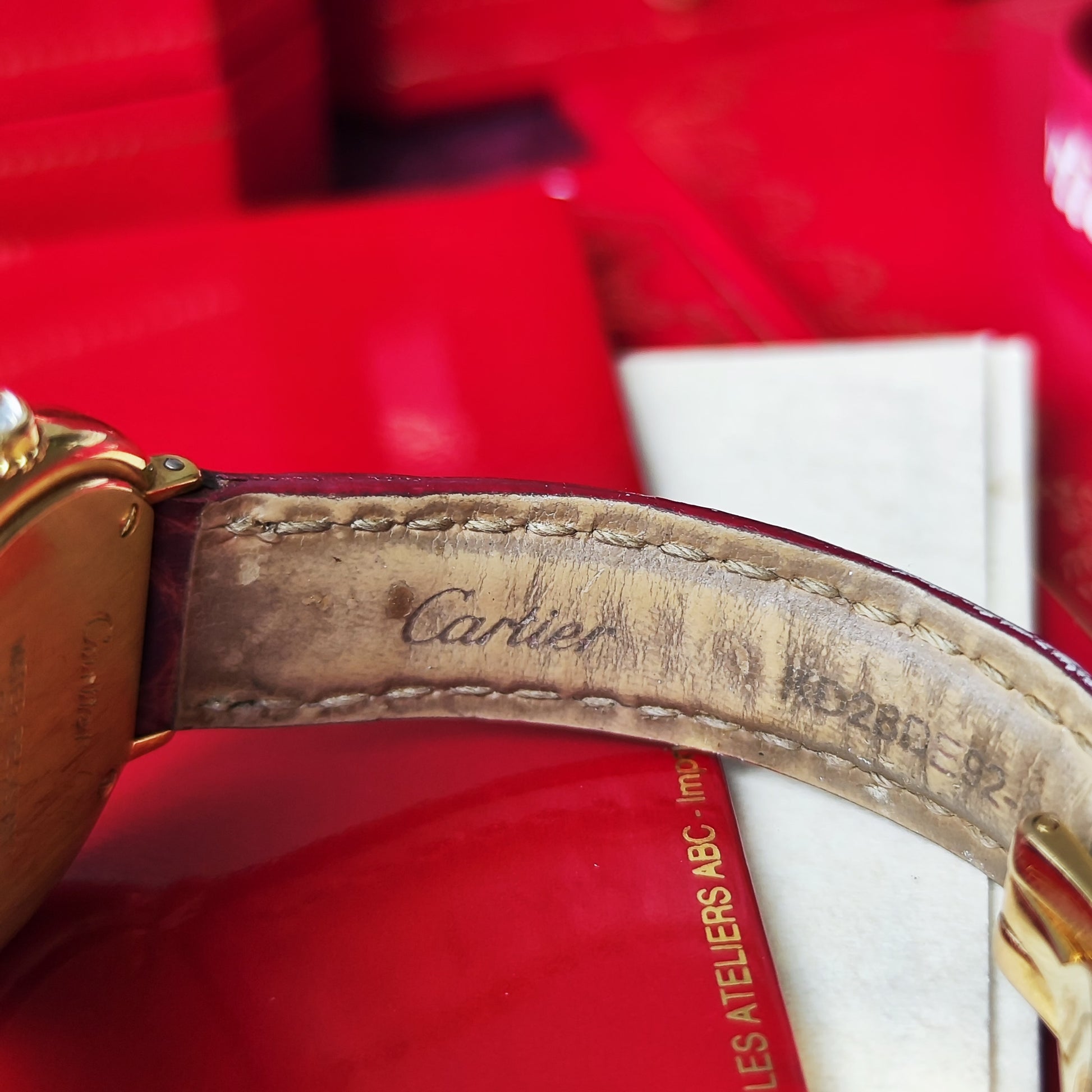 【金無垢】Cartier カルティエ トリニティ純正ダイヤモンド 18金無垢 クォーツ腕時計