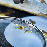 【三越百貨店】天然クリソベリルキャッツアイ 天然ダイヤモンド リング