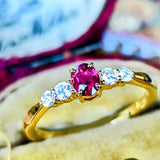 【非加熱 ピジョンブラッド】天然ルビー 天然ダイヤモンド リング