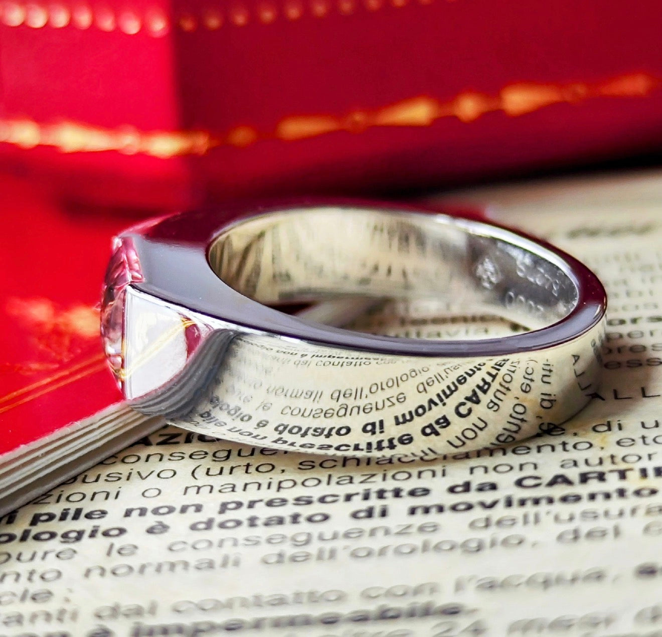 Cartier カルティエ タンク ピンクトルマリン 18金WG 52
