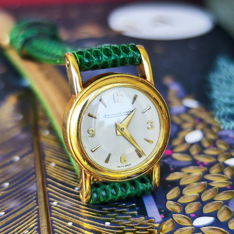 【金無垢】JAEGER LE COULTRE ジャガー・ルクルト バックワインド 手巻き腕時計