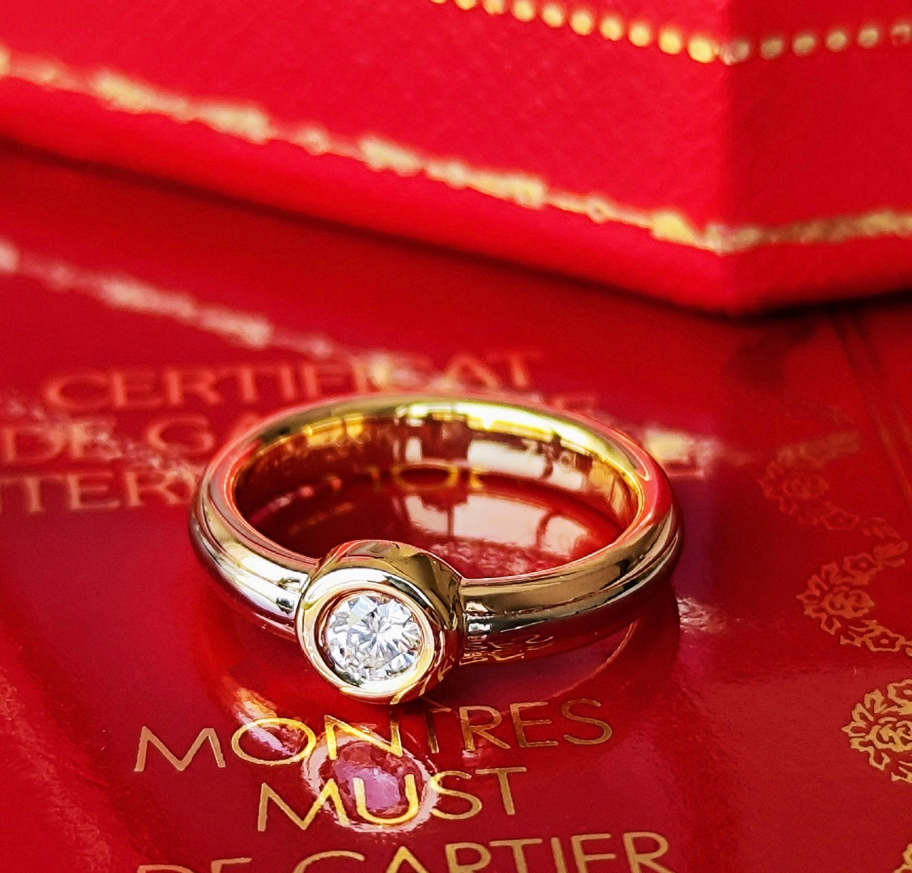 【廃盤 Cartier 】カルティエ  モノストーンリング ダイヤモンド 47