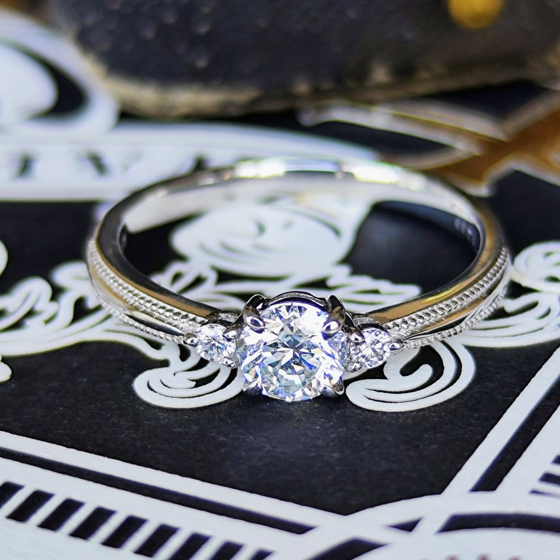 【お値下げ】Dカラー 天然ダイヤモンド 0.366ct プラチナリング