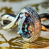 【大粒 0.82ct】天然アレキサンドライト 天然ダイヤモンド リング